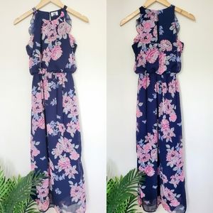 Old Navy Ruffle Floral Sleeveless Maxi Dres XS